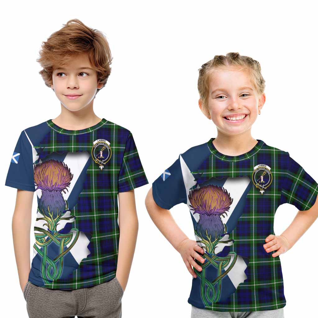 Lammie Tartan Family Crest Kid T-Shirt Scottish Thistle Celtic Inspired Youth XL Size14 - Tartan Vibes Clothing