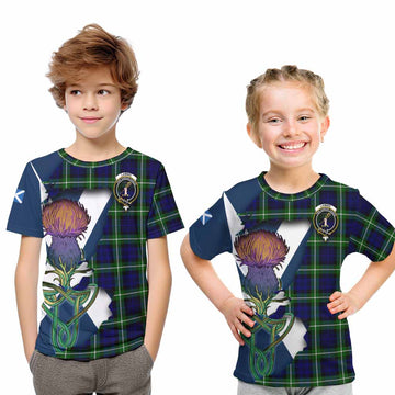 Tartan Vibes Clothing Lammie Tartan Family Crest Kid T-Shirt Scottish Thistle Celtic Inspired