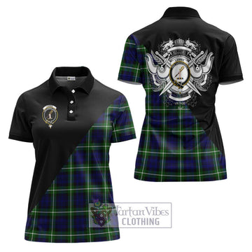 Lammie Tartan Women's Polo Shirt with Family Crest and Military Logo Style Women - Tartan Vibes Clothing