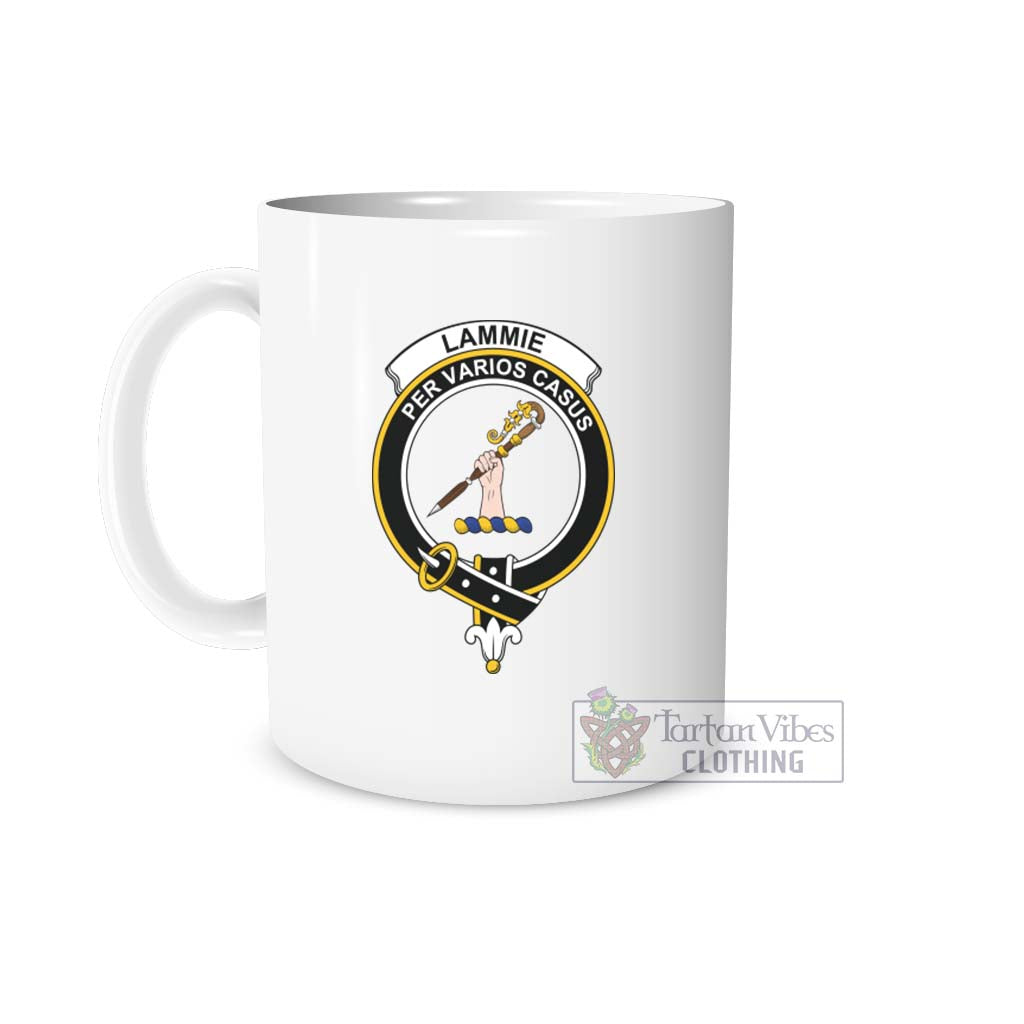 Lammie Family Crest Ceramic Mug White - 2D-tartanvibesclothing