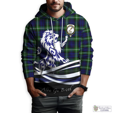 Lammie Tartan Hoodie with Alba Gu Brath Regal Lion Emblem