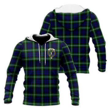 Lammie Tartan Knitted Hoodie with Family Crest