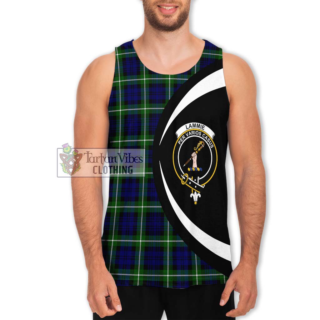 Lammie Tartan Men's Tank Top with Family Crest Circle Style Men - Tartan Vibes Clothing