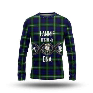 Lammie Tartan Long Sleeve T-Shirt with Family Crest DNA In Me Style Unisex - Tartan Vibes Clothing
