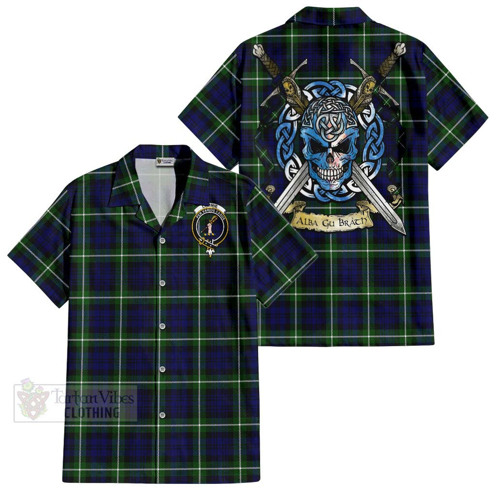 Lammie Tartan Hawaiian Shirt with Family Crest Celtic Skull Style Kid - Tartan Vibes Clothing