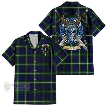 Lammie Tartan Hawaiian Shirt with Family Crest Celtic Skull Style Kid - Tartan Vibes Clothing