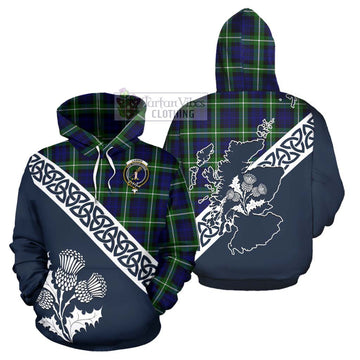 Lammie Tartan Hoodie Featuring Thistle and Scotland Map Zip Hoodie - Tartan Vibes Clothing