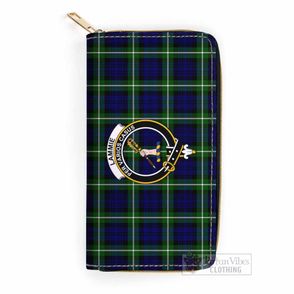 Lammie Tartan Women's Leather Wallet with Family Crest One Size 19.7*10.5*3.5 cm - Tartan Vibes Clothing
