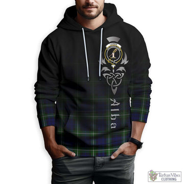 Lammie Tartan Hoodie Featuring Alba Gu Brath Family Crest Celtic Inspired Zip Hoodie - Tartan Vibes Clothing
