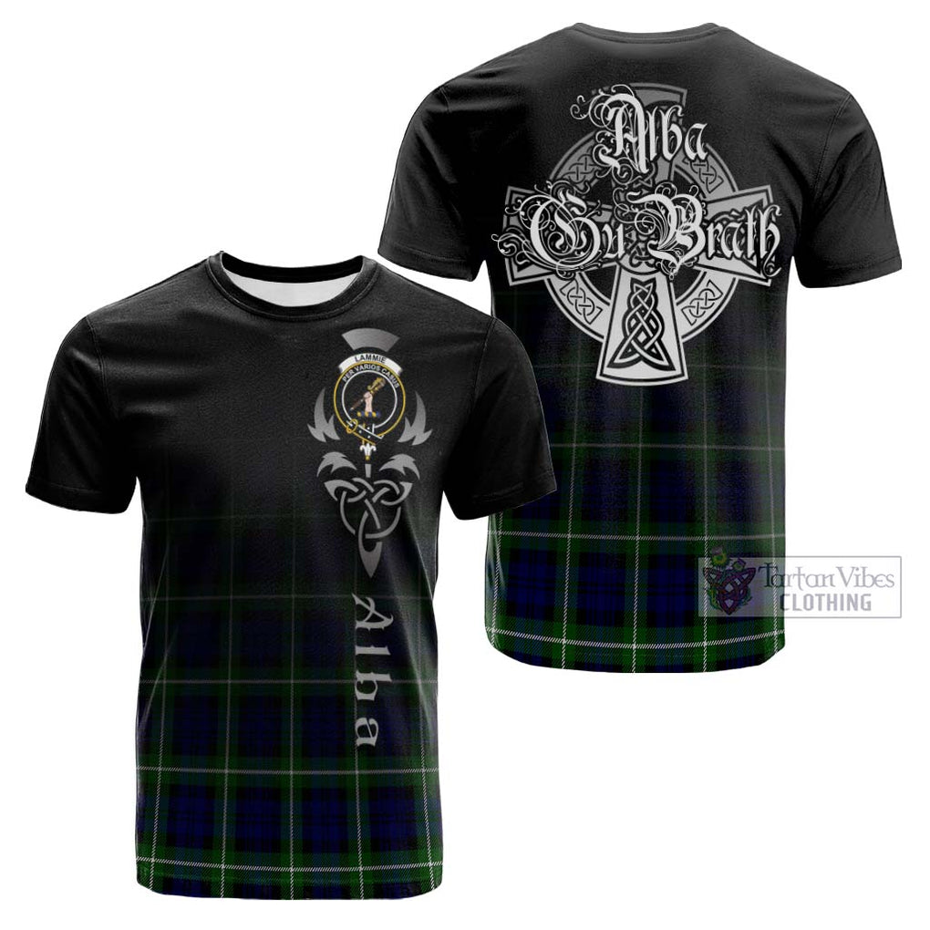 Lammie Tartan Cotton T-shirt Featuring Alba Gu Brath Family Crest Celtic Inspired Kid's Shirt - Tartan Vibes Clothing