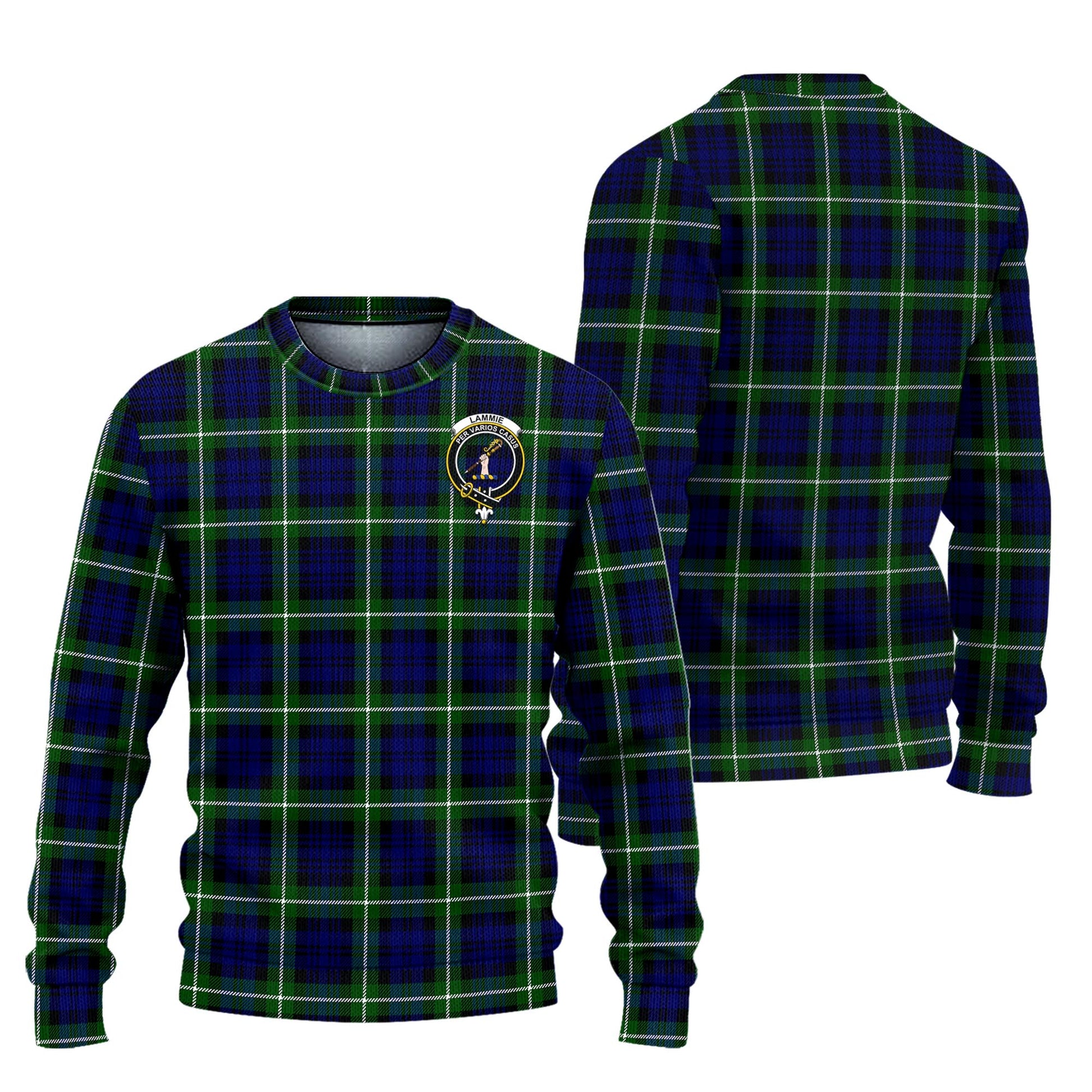 Lammie Tartan Ugly Sweater with Family Crest Unisex - Tartan Vibes Clothing