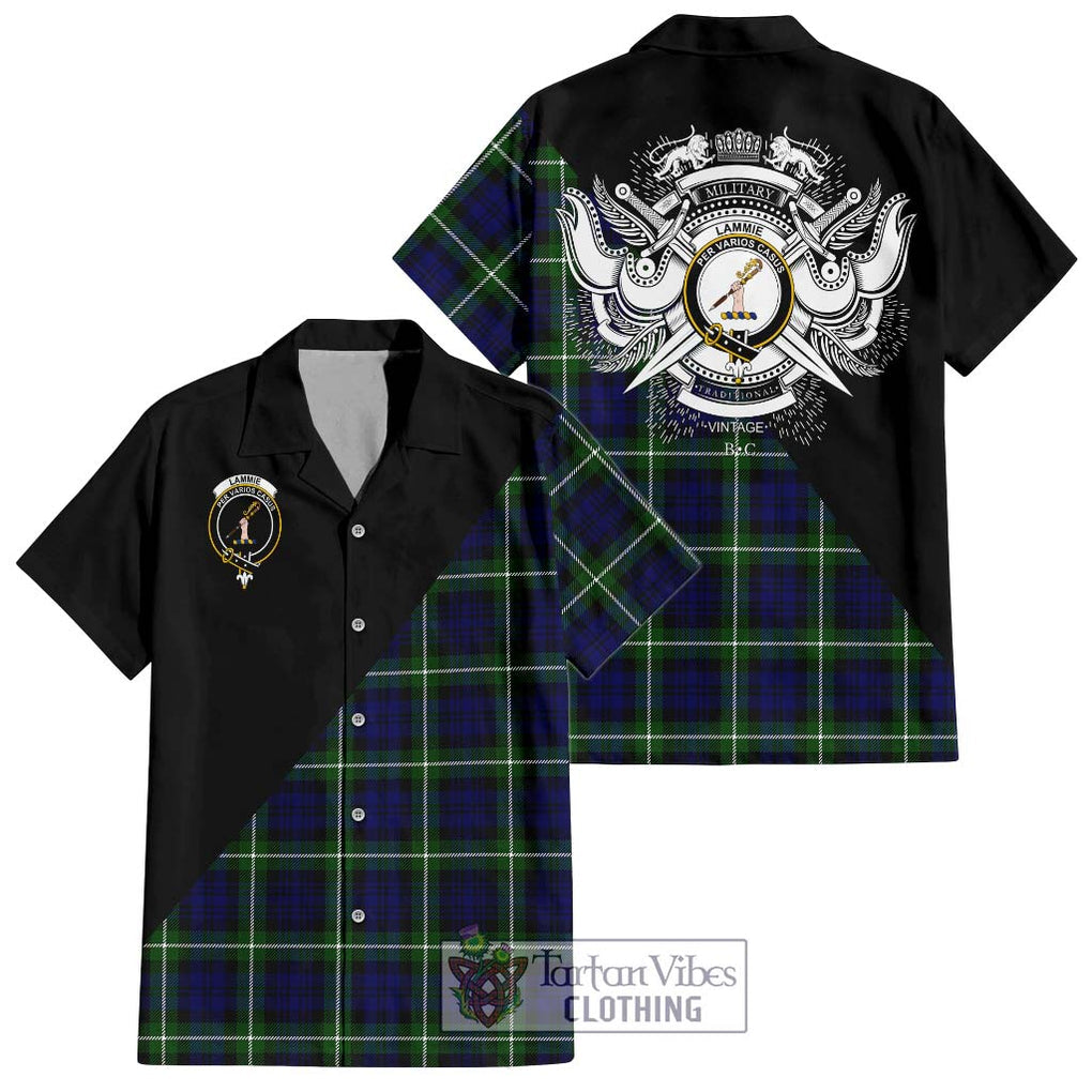 Lammie Tartan Hawaiian Shirt with Family Crest and Military Logo Style Kid - Tartan Vibes Clothing