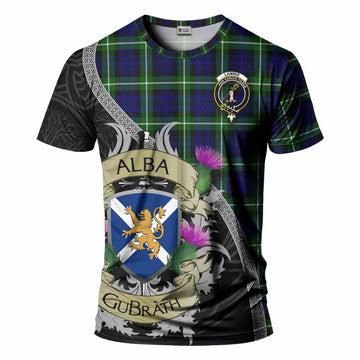 Lammie Tartan Family Crest T-Shirt Lion Rampant Royal Thistle Shield Celtic Inspired Kid's Shirt - Tartan Vibes Clothing