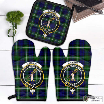 Lammie Tartan Combo Oven Mitt & Pot-Holder with Family Crest - Tartan Vibes Clothing