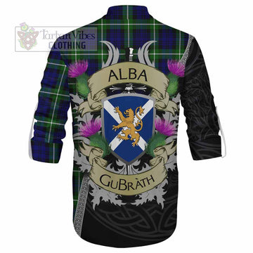 Lammie Tartan Family Crest Ghillie Kilt Shirt Lion Rampant Royal Thistle Shield Celtic Inspired - Tartan Vibes Clothing