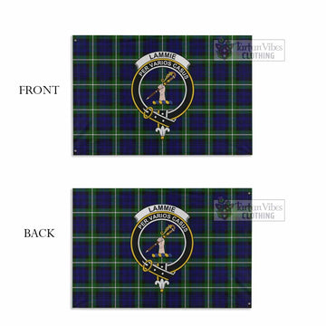 Tartan Vibes Clothing Lammie Tartan House Flag with Family Crest