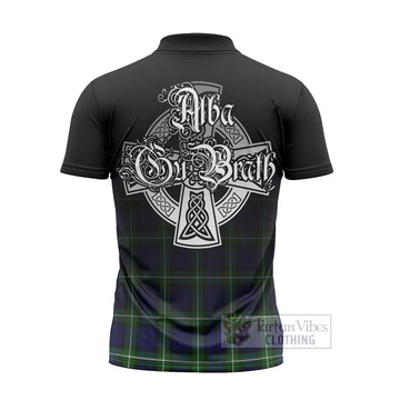 Lammie Tartan Zipper Polo Shirt Featuring Alba Gu Brath Family Crest Celtic Inspired - Tartan Vibes Clothing