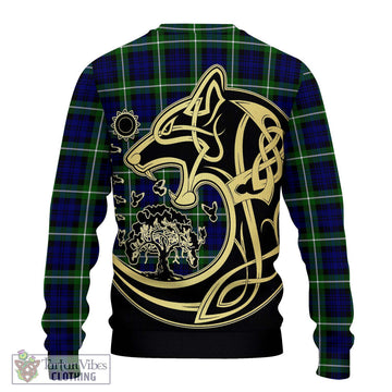 Lammie Tartan Ugly Sweater with Family Crest Celtic Wolf Style - Tartan Vibes Clothing