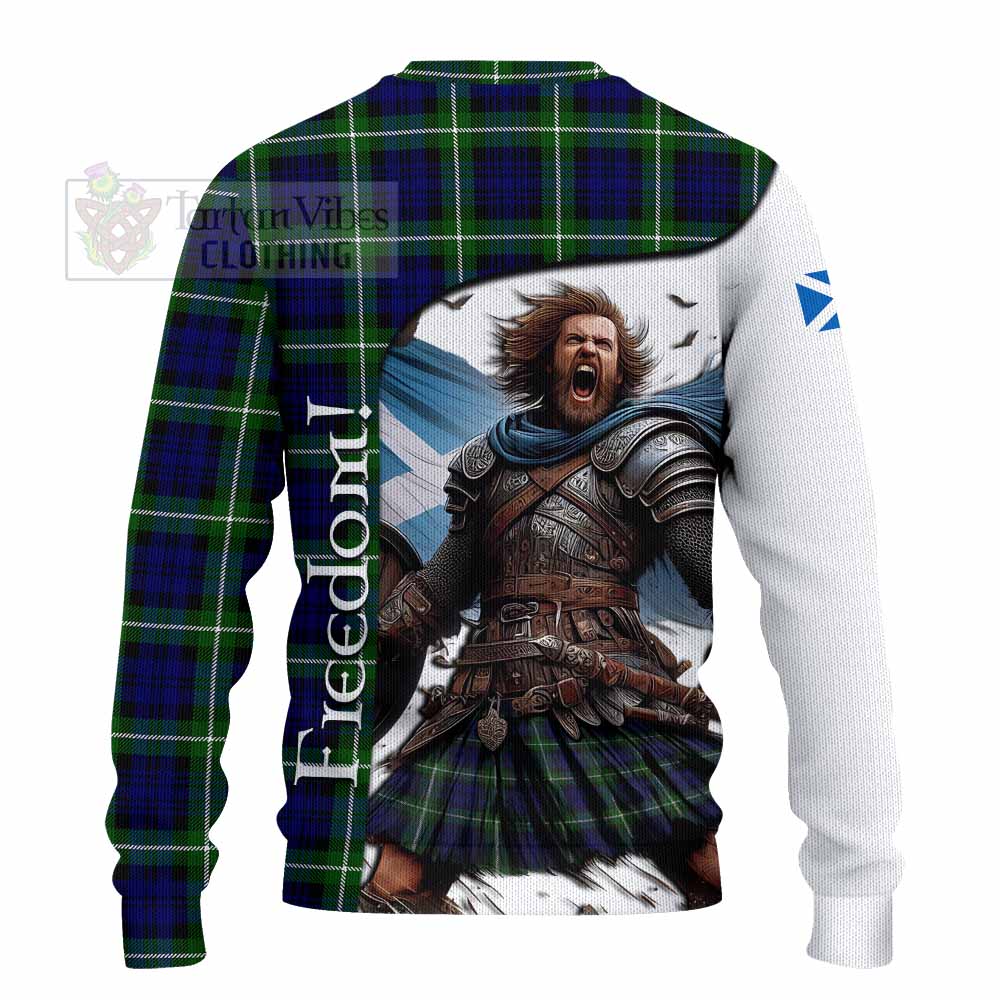 Tartan Vibes Clothing Lammie Crest Tartan Knitted Sweater Inspired by the Freedom of Scottish Warrior