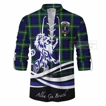 Lammie Tartan Ghillie Kilt Shirt with Alba Gu Brath Regal Lion Emblem - Tartan Vibes Clothing