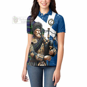 Lammie Tartan Women's Polo Shirt with Family Crest Scottish Bagpiper Vibes - Tartan Vibes Clothing