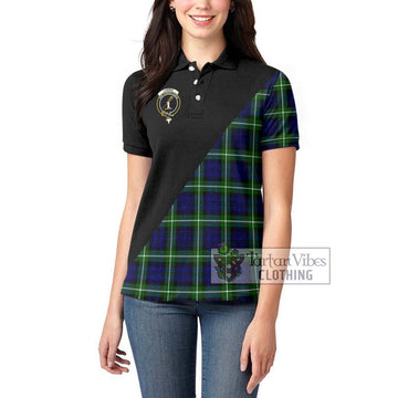 Lammie Tartan Women's Polo Shirt with Family Crest and Military Logo Style - Tartan Vibes Clothing