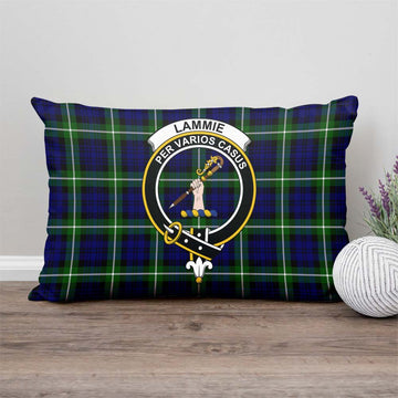 Lammie Tartan Pillow Cover with Family Crest - Tartan Vibes Clothing