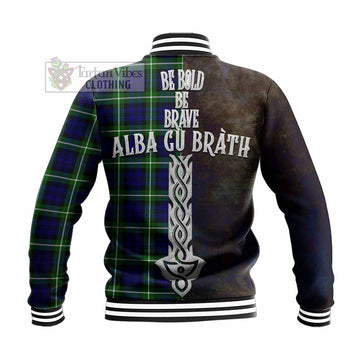 Lammie Tartan Family Crest Baseball Jacket Alba Gu Brath Be Brave Lion Ancient Style