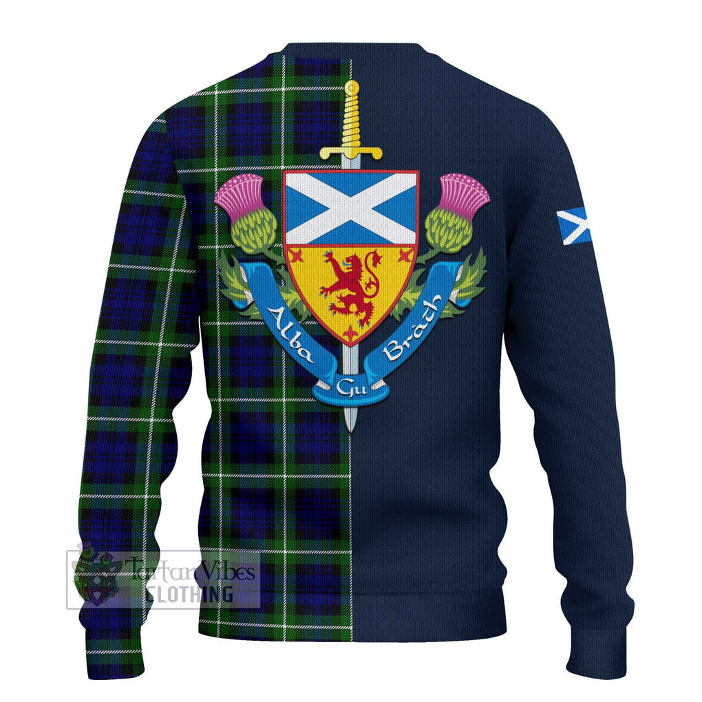 Lammie Tartan Ugly Sweater Alba with Scottish Lion Royal Arm Half Style - Tartan Vibes Clothing