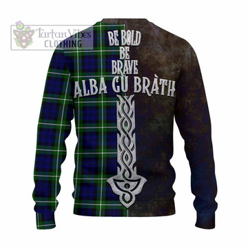 Lammie Tartan Family Crest Knitted Sweater Alba Gu Brath Be Brave Lion Ancient Style