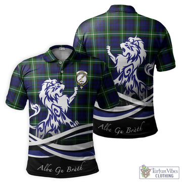Lammie Tartan Polo Shirt with Alba Gu Brath Regal Lion Emblem
