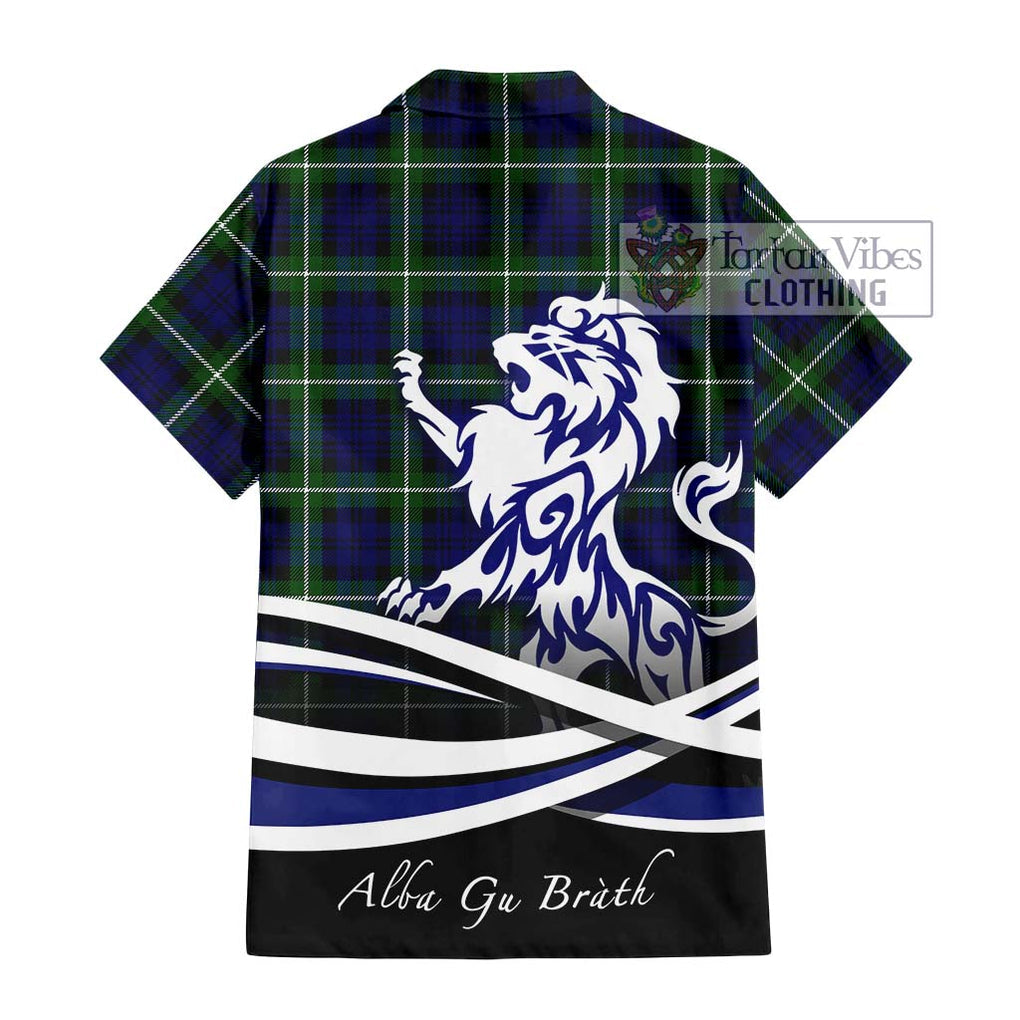 Lammie Tartan Hawaiian Shirt with Alba Gu Brath Regal Lion Emblem - Tartan Vibes Clothing