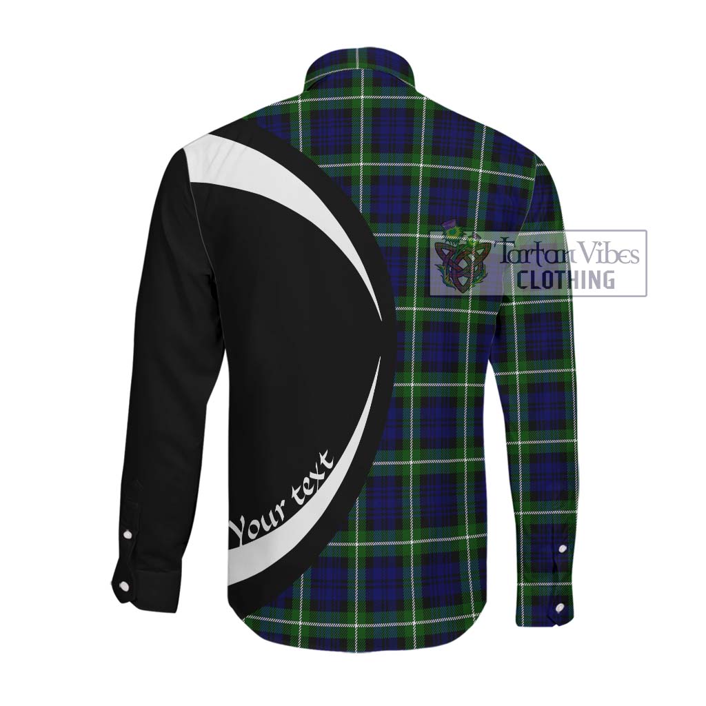 Lammie Tartan Long Sleeve Button Up with Family Crest Circle Style Men's Shirt - Tartan Vibes Clothing