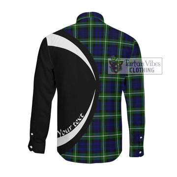 Lammie Tartan Long Sleeve Button Up with Family Crest Circle Style Men's Shirt - Tartan Vibes Clothing