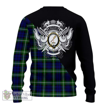 Lammie Tartan Ugly Sweater with Family Crest and Military Logo Style - Tartan Vibes Clothing