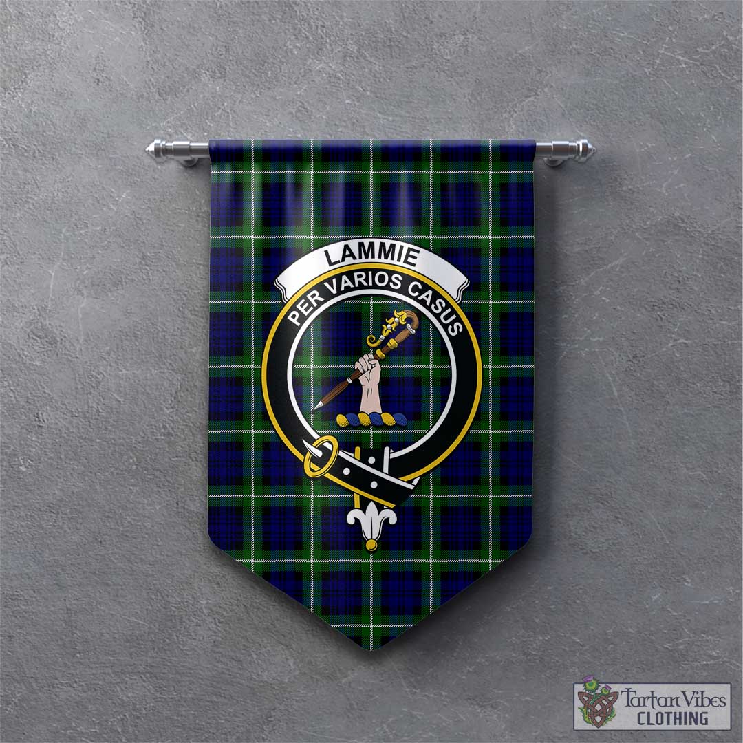Lammie Tartan Gonfalon, Tartan Banner with Family Crest - Tartan Vibes Clothing