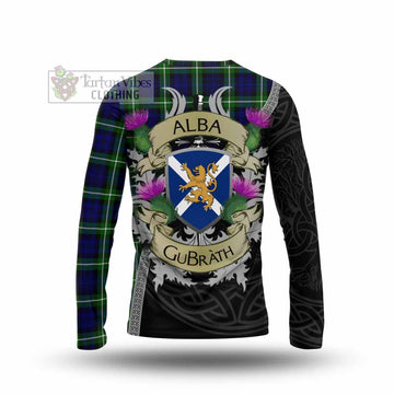 Lammie Tartan Family Crest Long Sleeve T-Shirt Lion Rampant Royal Thistle Shield Celtic Inspired - Tartan Vibes Clothing