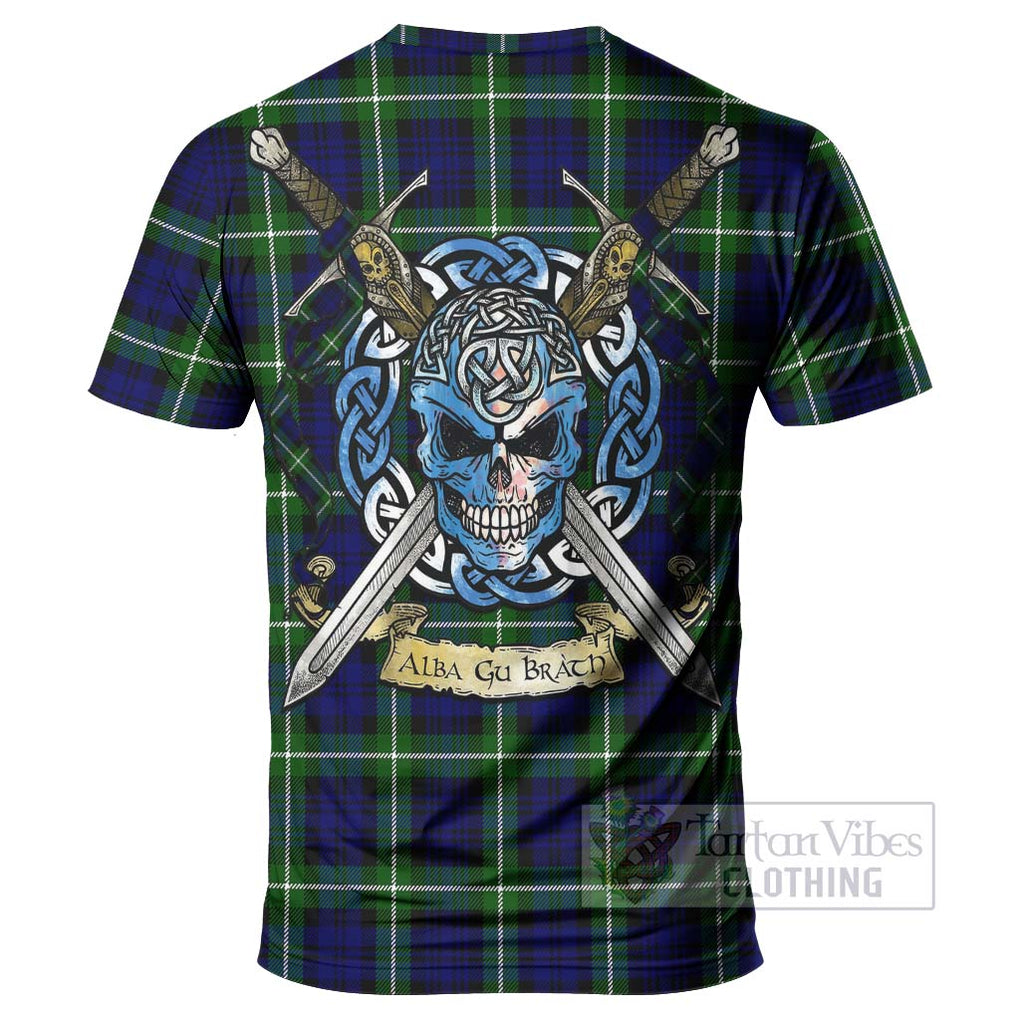 Lammie Tartan T-Shirt with Family Crest Celtic Skull Style - Tartan Vibes Clothing
