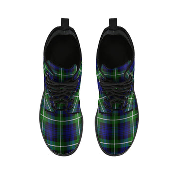 Lammie Tartan Leather Boots - Tartan Vibes Clothing