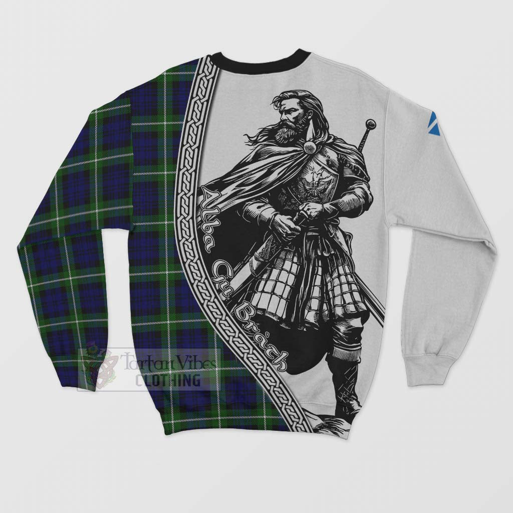 Lammie Tartan Clan Crest Sweatshirt with Highlander Warrior Celtic Style - Tartan Vibes Clothing