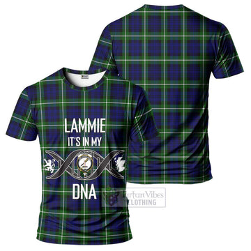 Lammie Tartan T-Shirt with Family Crest DNA In Me Style - Tartan Vibes Clothing