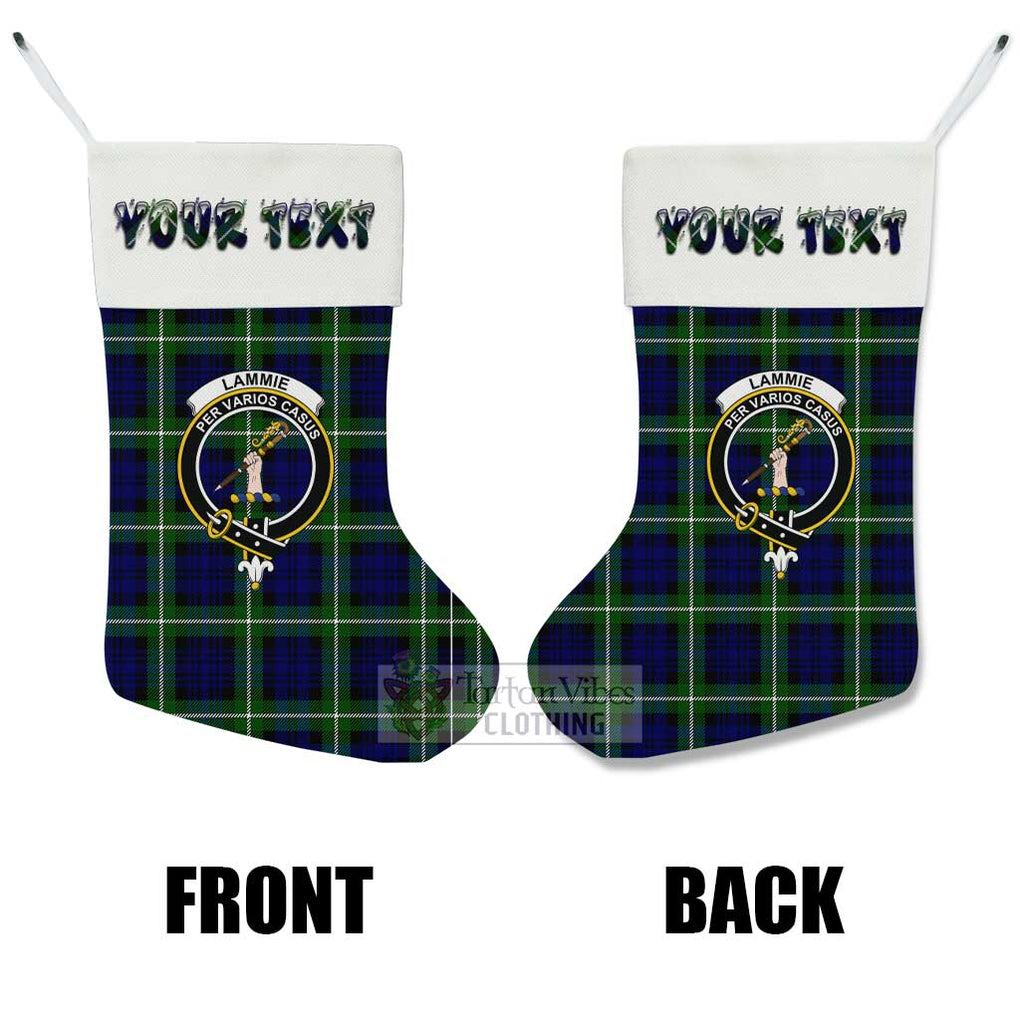 Lammie Tartan Family Crest Christmas Stocking with Personalized Text - Tartan Vibes Clothing