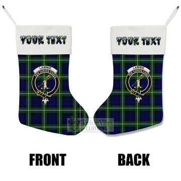 Lammie Tartan Family Crest Christmas Stocking with Personalized Text - Tartan Vibes Clothing