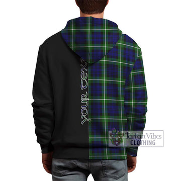 Lammie Tartan Hoodie with Family Crest and Half Of Me Style - Tartan Vibes Clothing