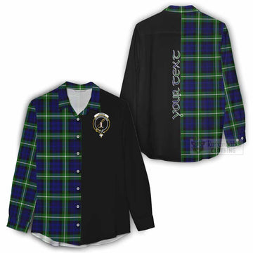 Lammie Tartan Women's Casual Shirt with Family Crest and Half Of Me Style - Tartan Vibes Clothing