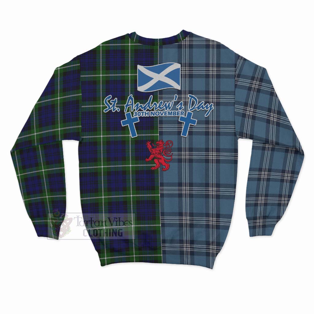 Lammie Tartan Sweatshirt Happy St. Andrew's Day Half Tartan Style - Tartan Vibes Clothing
