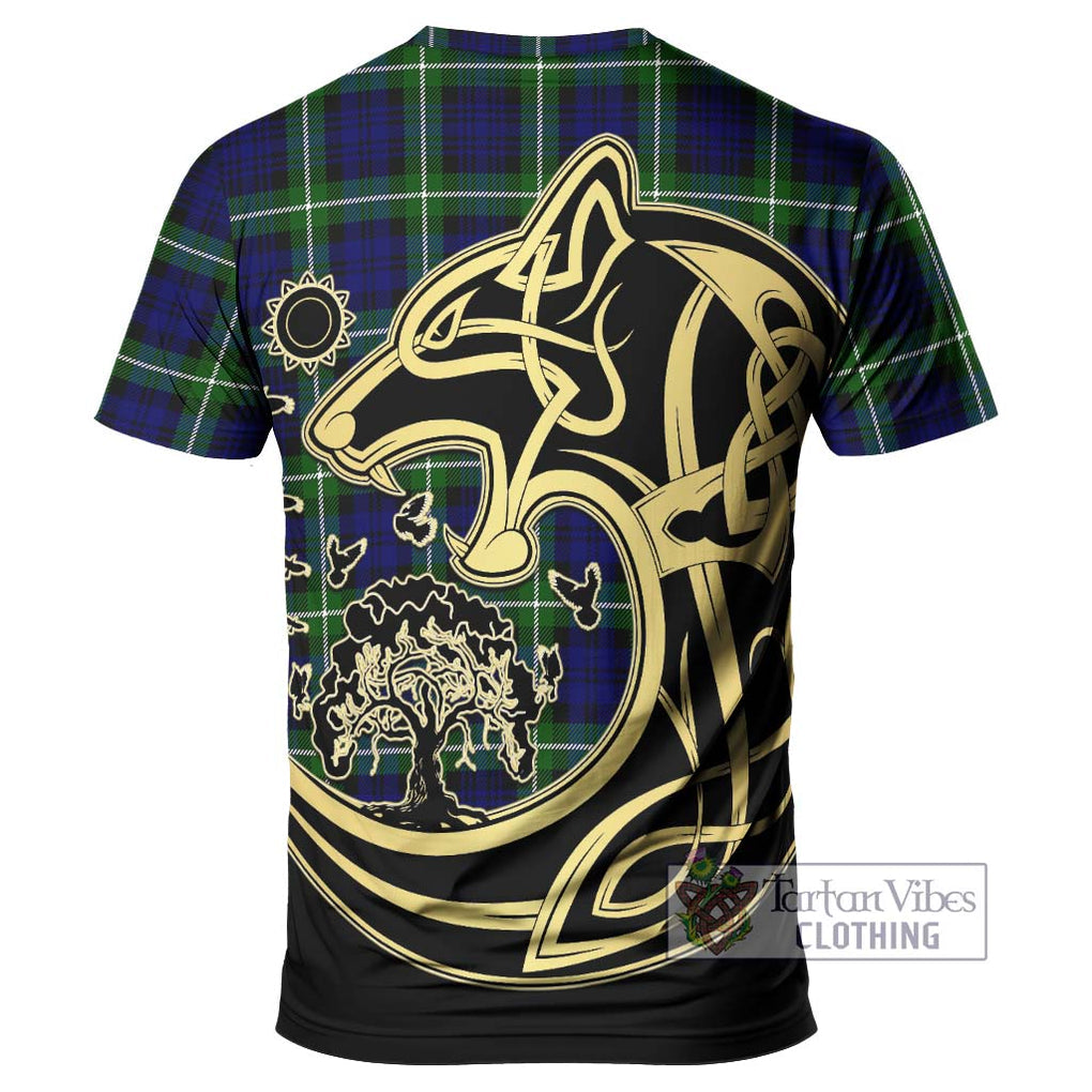 Lammie Tartan T-Shirt with Family Crest Celtic Wolf Style - Tartan Vibes Clothing
