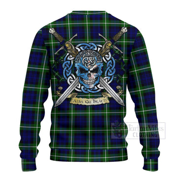 Lammie Tartan Ugly Sweater with Family Crest Celtic Skull Style - Tartan Vibes Clothing