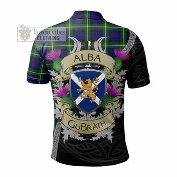 Lammie Tartan Family Crest Polo Shirt Lion Rampant Royal Thistle Shield Celtic Inspired - Tartan Vibes Clothing