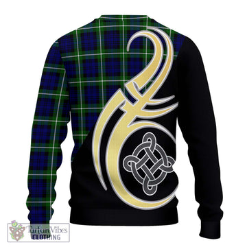 Lammie Tartan Ugly Sweater with Family Crest and Celtic Symbol Style - Tartan Vibes Clothing